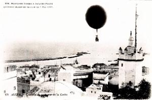 Alger - Port vu de la Casbah -  Singer et Faure quittent Alger en Ballon - 1909